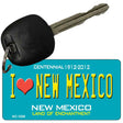 I Love New Mexico Teal New Mexico Novelty Metal Key Chain KC-1538