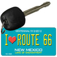 I Love Route 66 Teal New Mexico Novelty Metal Key Chain KC-1539