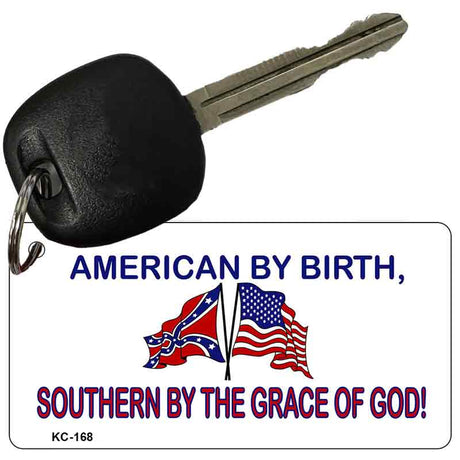 American By Birth Novelty Aluminum Key Chain KC-168