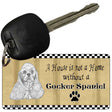 Cocker Spaniel Pencil Sketch Novelty Metal Key Chain KC-1700