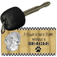 Beagle Pencil Sketch Novelty Metal Key Chain KC-1701