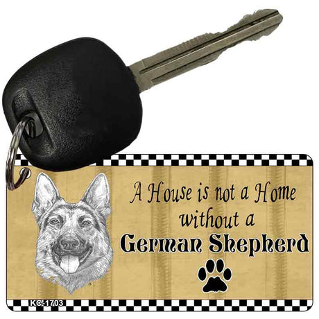 German Shepherd Pencil Sketch Novelty Metal Key Chain KC-1703