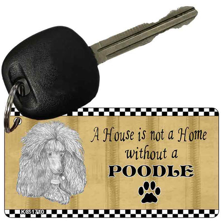 Poodle Pencil Sketch Novelty Metal Key Chain KC-1710