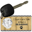 Bulldog Pencil Sketch Novelty Metal Key Chain KC-1712