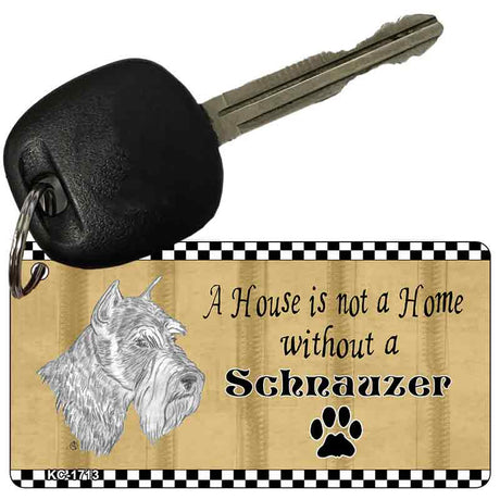 Schnauzer Pencil Sketch Novelty Metal Key Chain KC-1713