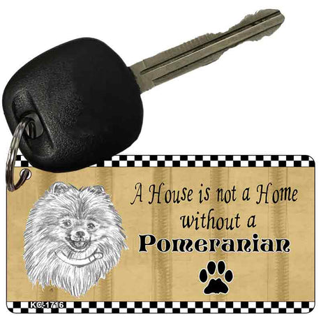 Pomeranian Pencil Sketch Novelty Metal Key Chain KC-1716