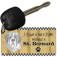 St. Bernard Pencil Sketch Novelty Metal Key Chain KC-1723