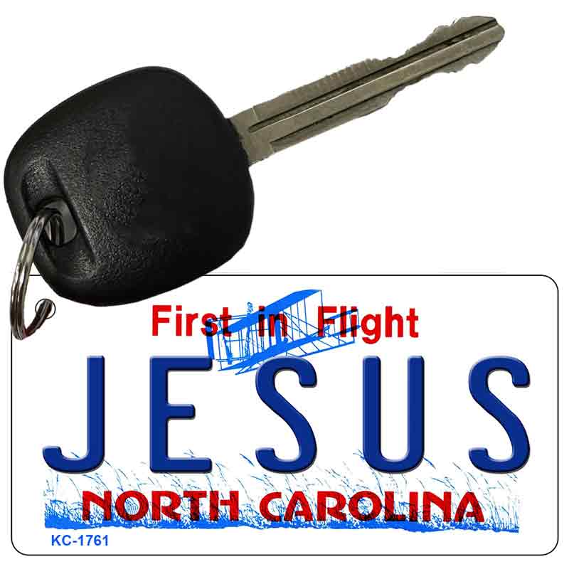 Jesus North Carolina State License Plate Tag Key Chain KC-1761