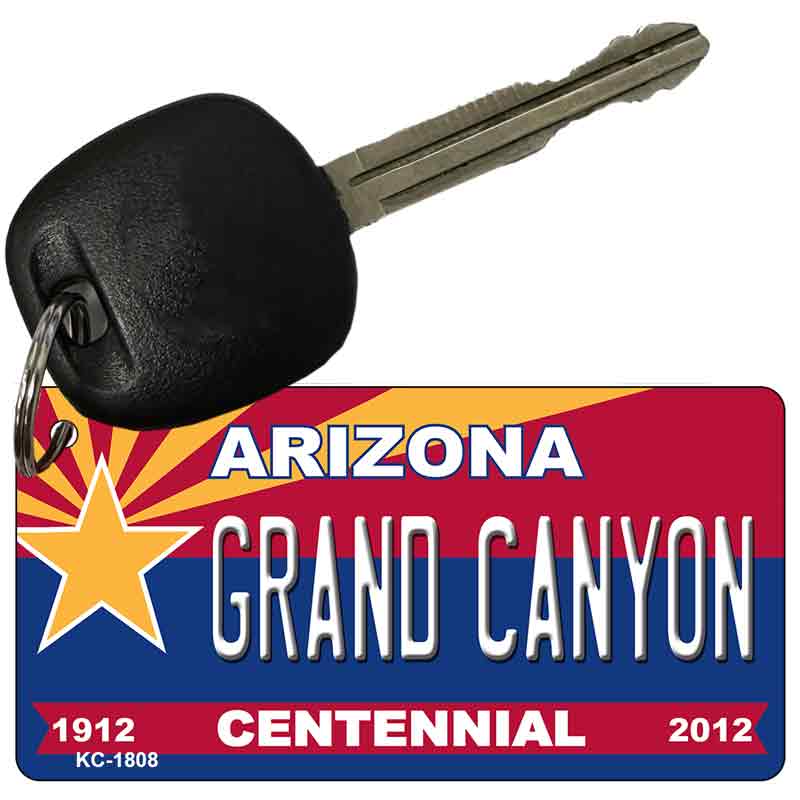 Grand Canyon Arizona Centennial State License Plate Tag Key Chain KC-1808