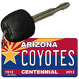 Coyotes Arizona Centennial State License Plate Tag Key Chain KC-1816