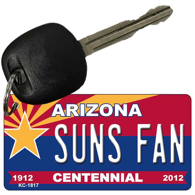 Suns Fan Arizona Centennial State License Plate Tag Key Chain KC-1817