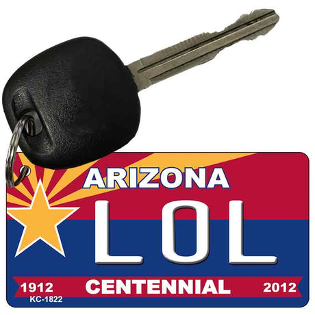 LOL Arizona Centennial State License Plate Tag Key Chain KC-1822