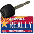 Really Arizona Centennial State License Plate Tag Key Chain KC-1827