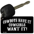 Cowboys Have It Novelty Aluminum Key Chain KC-1831