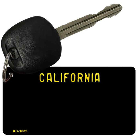 California Black State Blank Novelty Metal Key Chain KC-1832