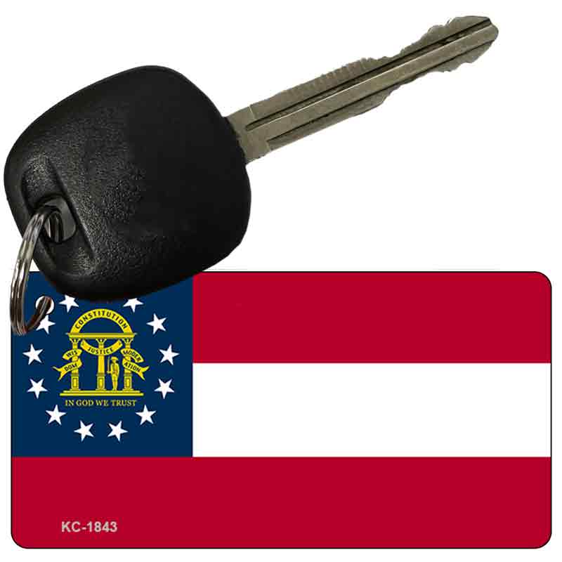 Georgia State Flag Novelty Aluminum Key Chain KC-1843