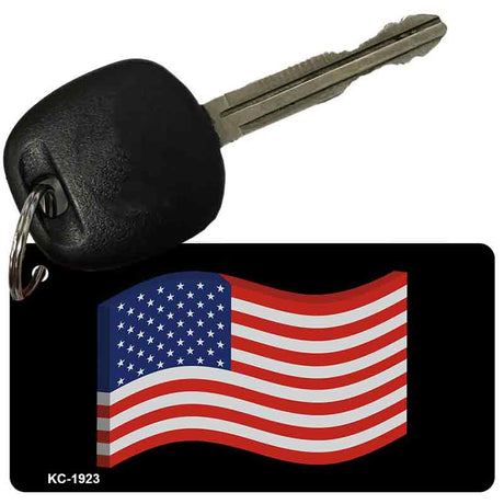 USA Flag Black Novelty Aluminum Key Chain KC-1923