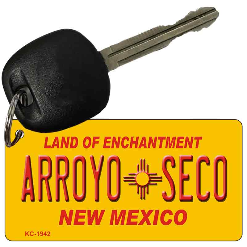 Arroyo Seco Yellow New Mexico Novelty Metal Key Chain KC-1942