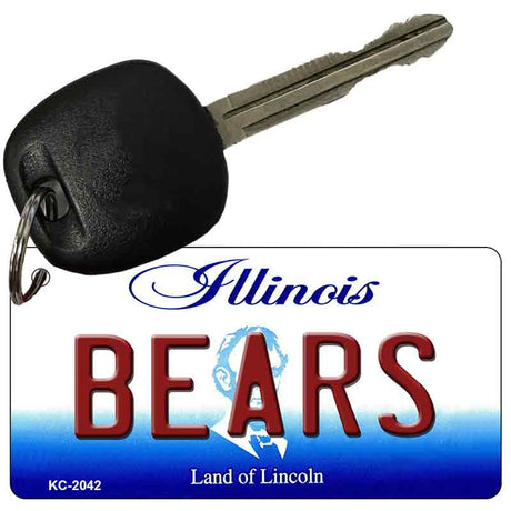 Bears Illinois State License Plate Tag Key Chain KC-2042