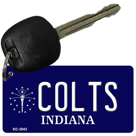 Colts Indiana State License Plate Tag Key Chain KC-2043