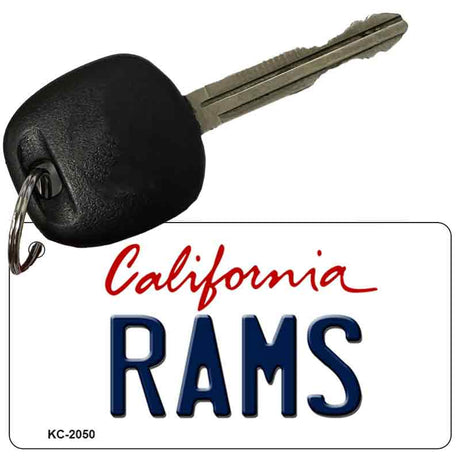 Rams California State License Plate Tag Key Chain KC-2050