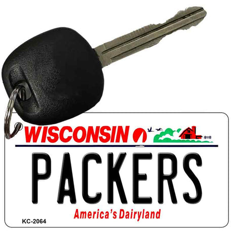 Packers Wisconsin State License Plate Tag Key Chain KC-2064