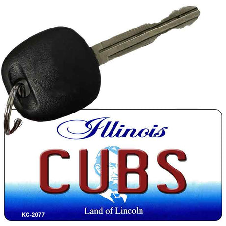 Cubs Illinois State License Plate Tag Key Chain KC-2077