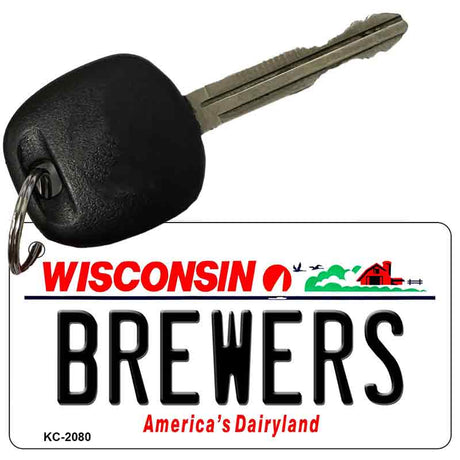 Brewers Wisconsin State License Plate Tag Key Chain KC-2080