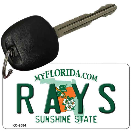 Rays Florida State License Plate Tag Key Chain KC-2084