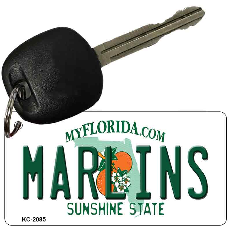 Marlins Florida State License Plate Tag Key Chain KC-2085