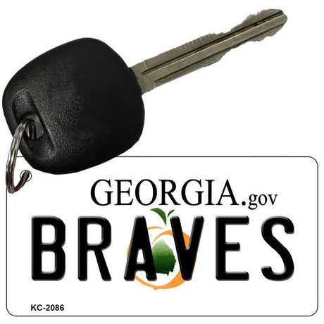 Braves Georgia State License Plate Tag Key Chain KC-2086