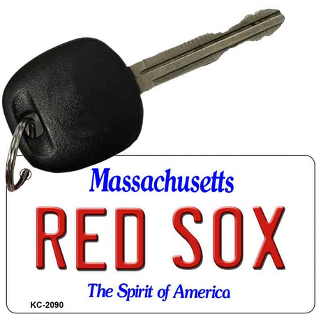 Red Sox Massachusetts State License Plate Tag Key Chain KC-2090