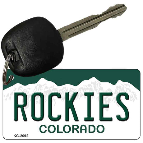 Rockies Colorado State License Plate Novelty Metal Key Chain KC-2092