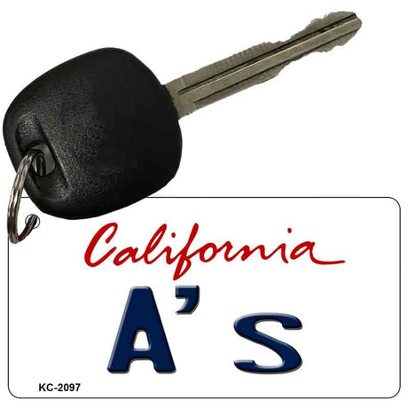 A's California State License Plate Tag Key Chain KC-2097