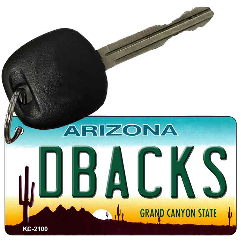 Dbacks Arizona State License Plate Tag Key Chain KC-2100