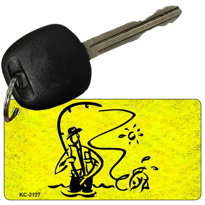 Fly Fishing Novelty Aluminum Key Chain KC-2127