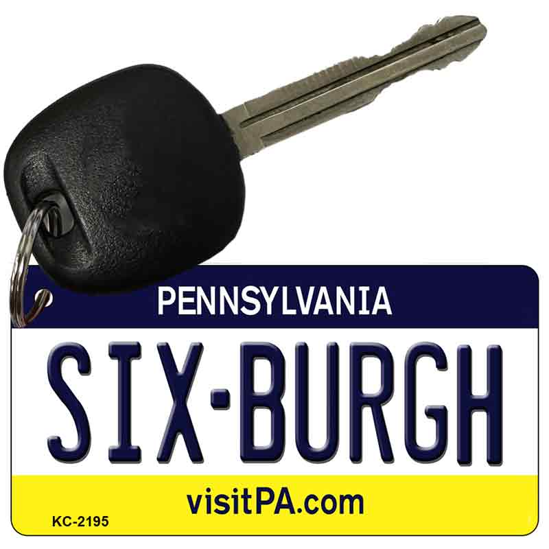 Six-Burgh Pennsylvania State License Plate Tag Key Chain KC-2195