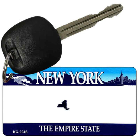 New York State Blank Novelty Metal Key Chain KC-2246