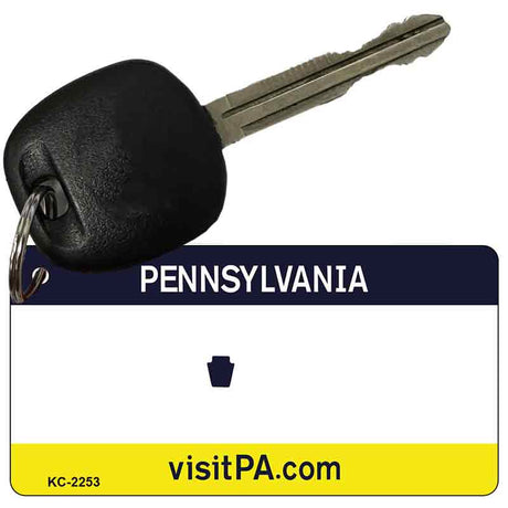 Pennsylvania State Blank Novelty Metal Key Chain KC-2253