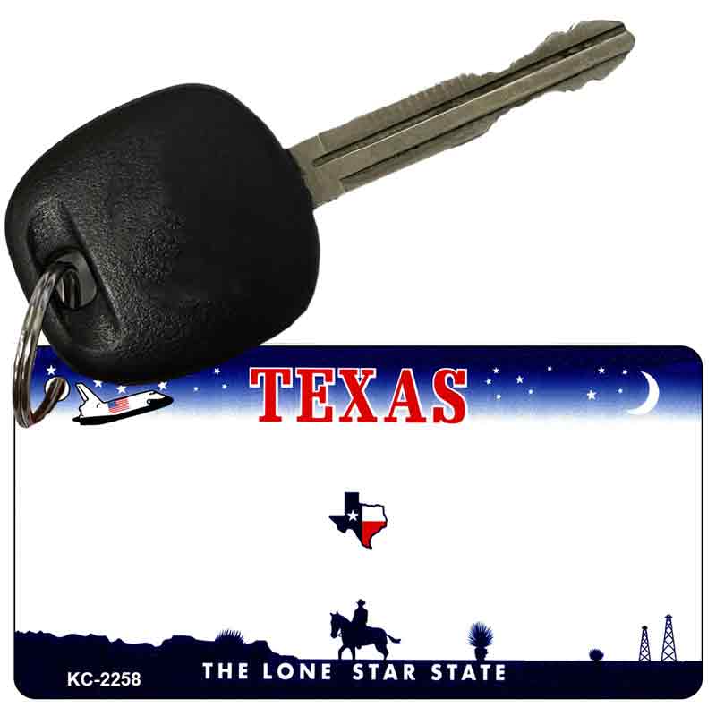 Texas State Blank Novelty Metal Key Chain KC-2258