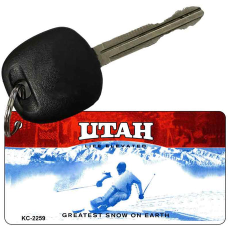 Utah State Blank Novelty Metal Key Chain KC-2259