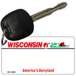 Wisconsin State Blank Novelty Metal Key Chain KC-2264