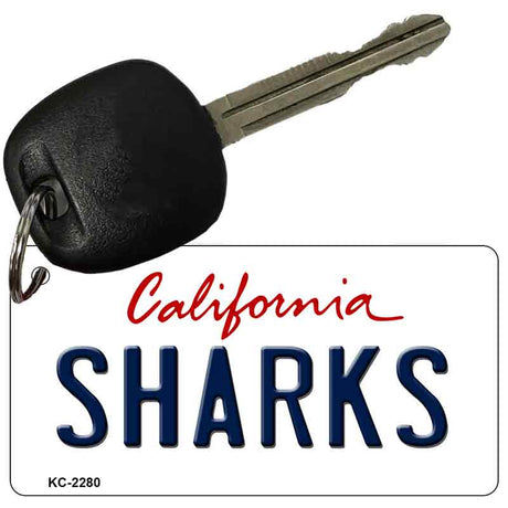 Sharks California State License Plate Tag Key Chain KC-2280