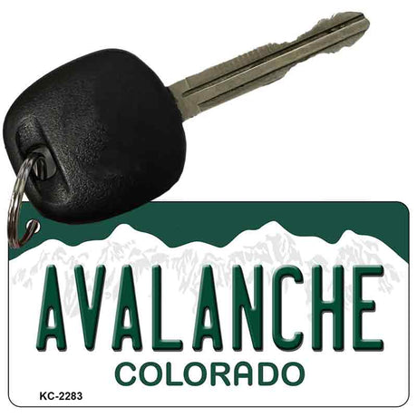 Avalanche Colorado State License Plate Novelty Metal Key Chain KC-2283