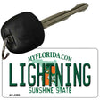 Lightning Florida State License Plate Tag Key Chain KC-2285