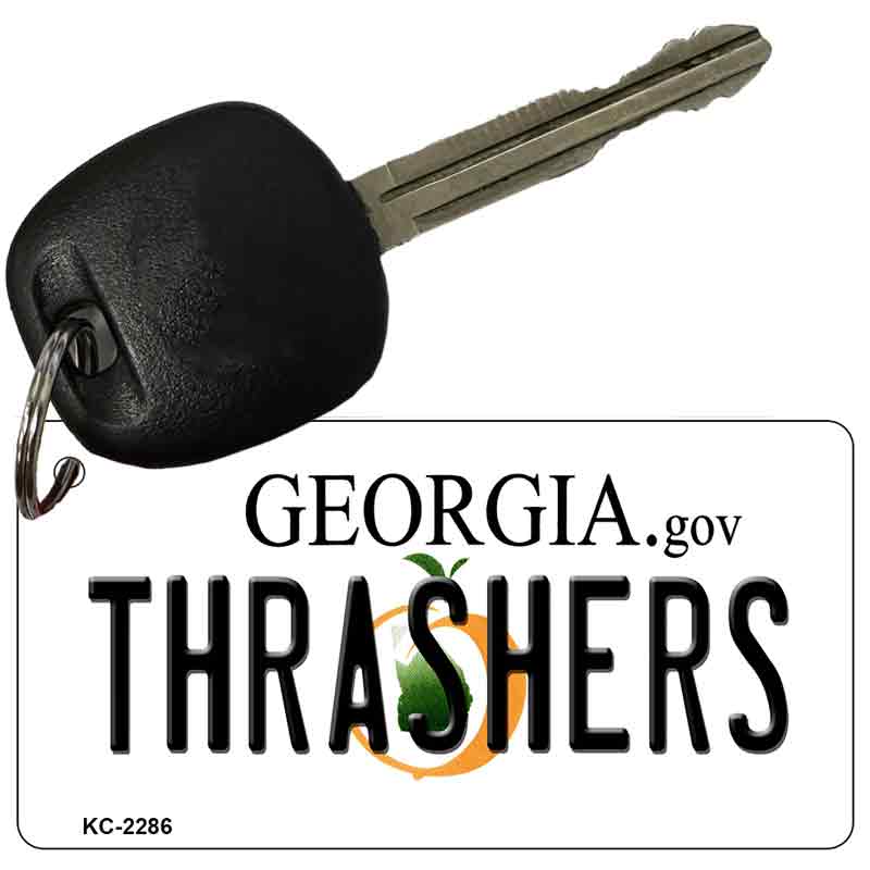 Thrashers Georgia State License Plate Tag Key Chain KC-2286