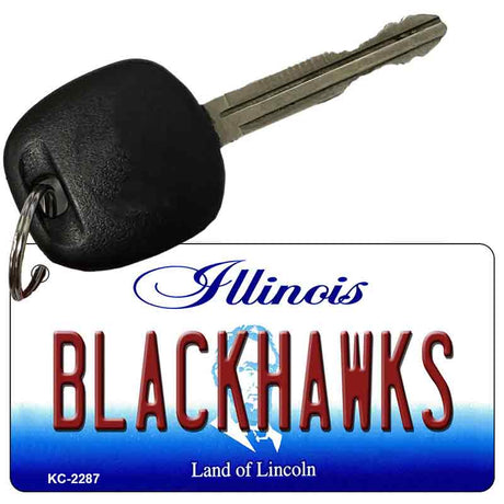 Blackhawks Illinois State License Plate Tag Key Chain KC-2287