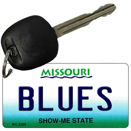 Blues Missouri State License Plate Tag Key Chain KC-2289