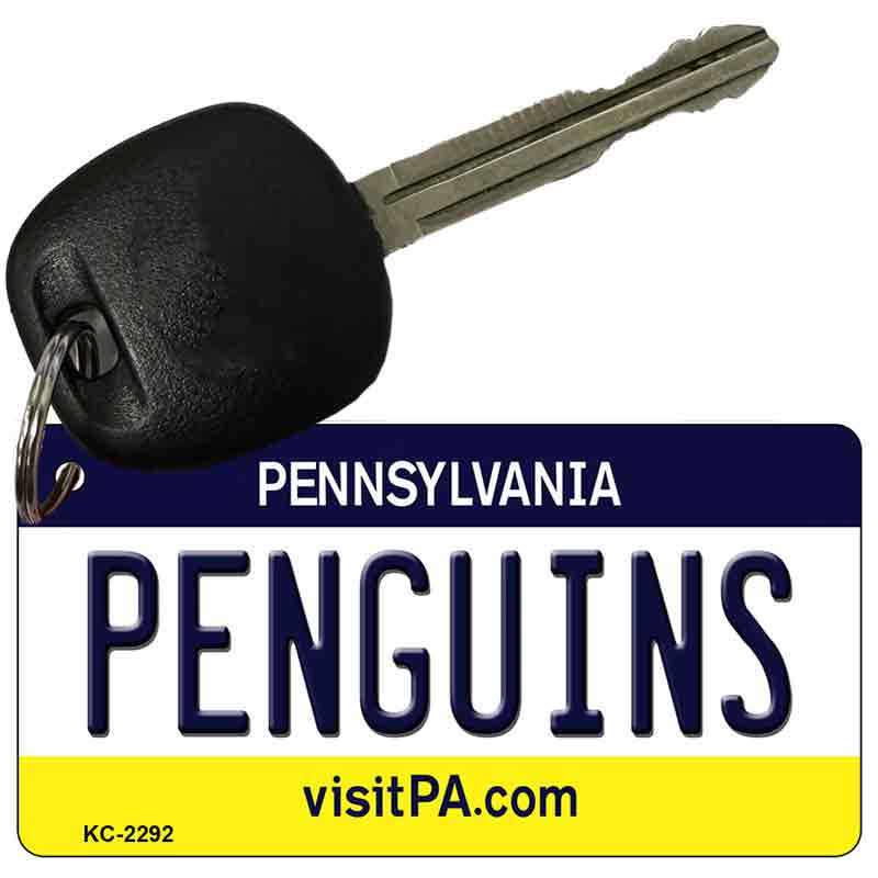 Penguins Pennsylvania State License Plate Tag Key Chain KC-2292