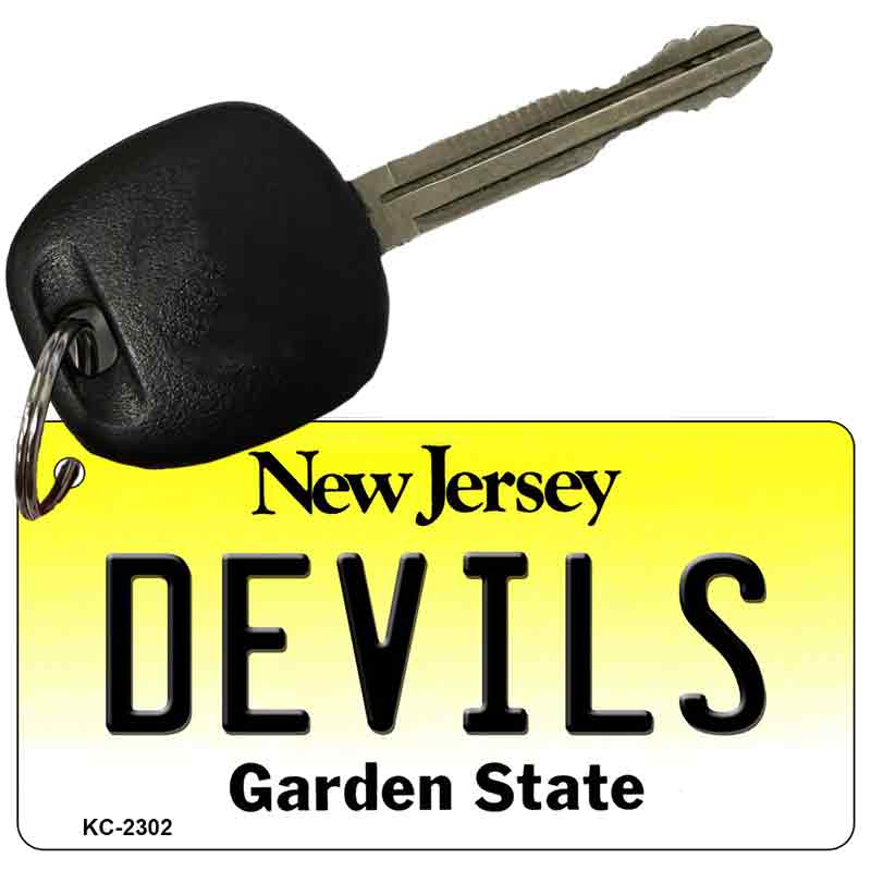 Devils New Jersey State License Plate Tag Key Chain KC-2302